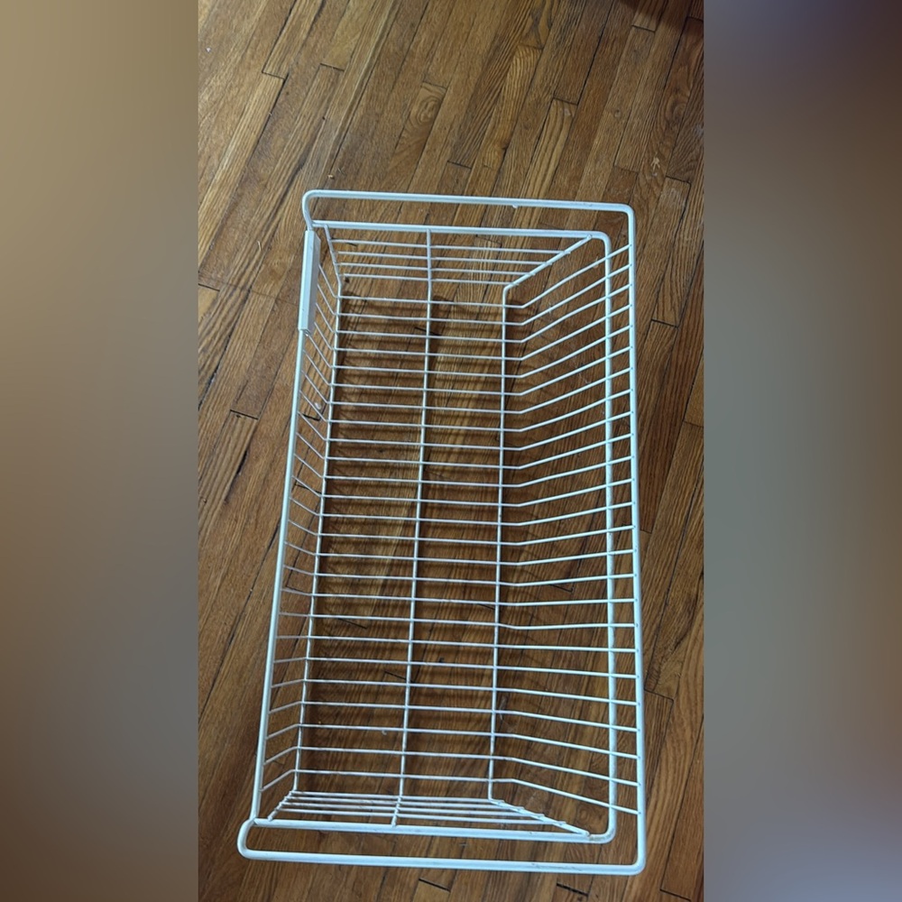 White Wire Storage Basket